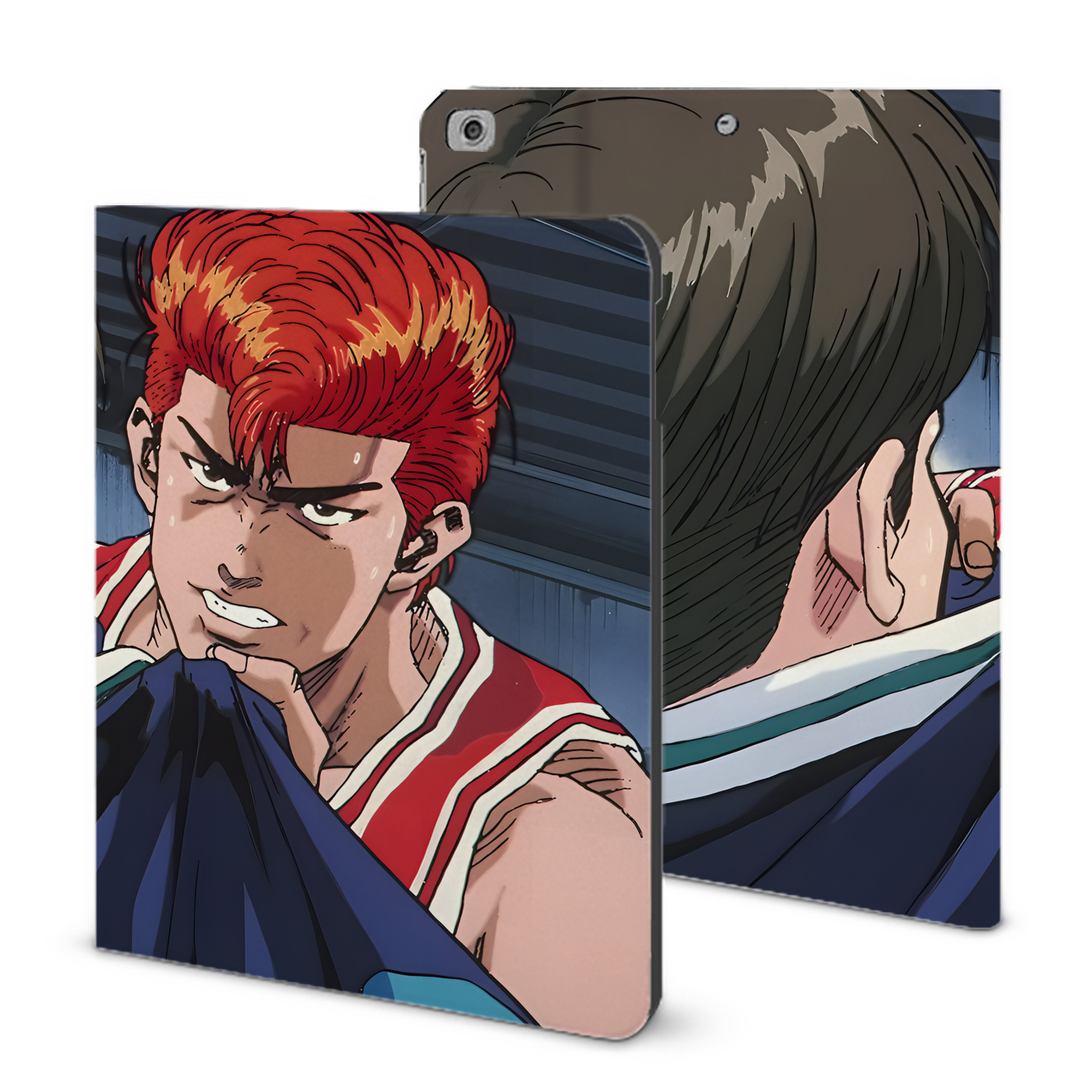 （画像用） SLAM DUNK／スラムダンク IPad ケース ブック型 PUレザー TPU 耐衝撃 軽量 薄型 ペン収納なし 全面保護 IPad 各モデル対応